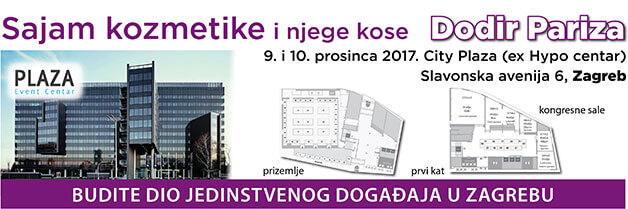 Sajam kozmetike i njege kose Dodir Pariza 9. i 10. prosinca 2017. City Plaza (ex Hypo centar), Slavonska avenija 6, Zagreb