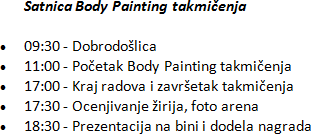Satnica Body paint takmičenja
